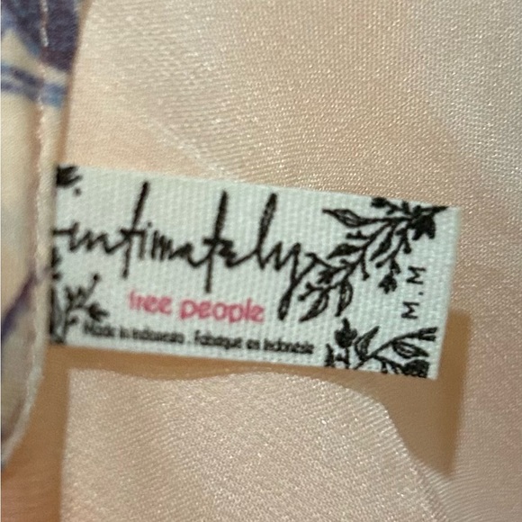 Free People Intimately Cassie Girl Slip Dress Orange & Blue Floral Sz M - Picture 10 of 12